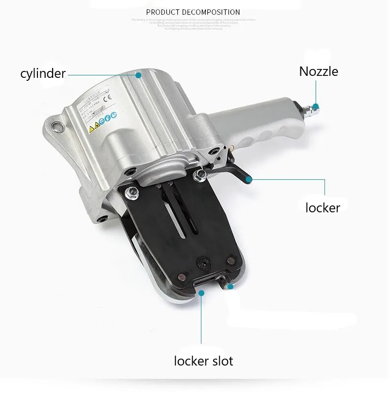 Натяжитель для пневматического связывания с пневматическим связывателем