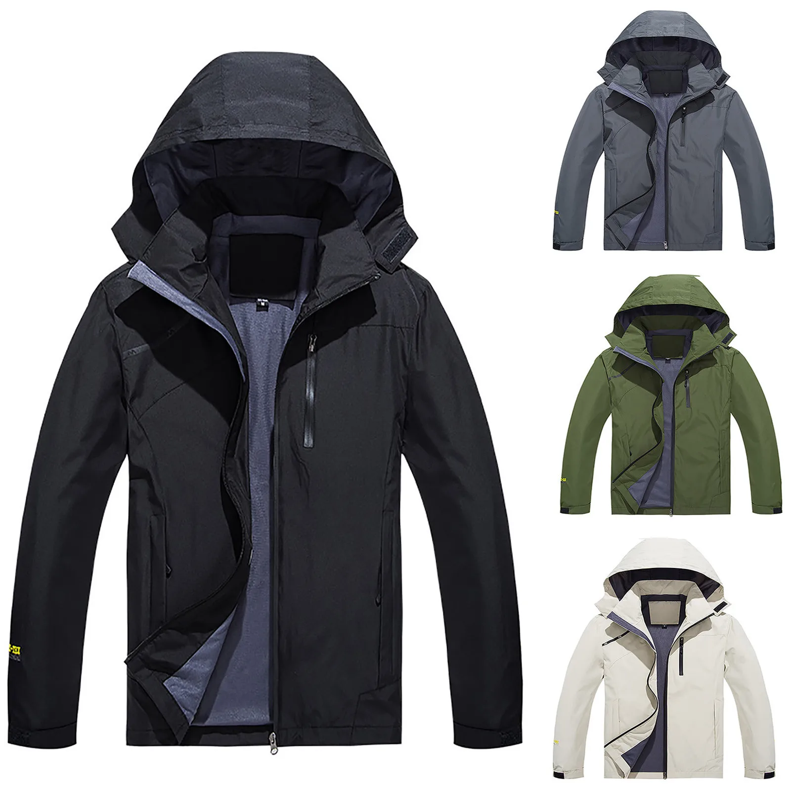 

Men's Thin Jacket Casual Sports Windbreaker Hooded Solid Color Coat casaco feminino куртка женская весна