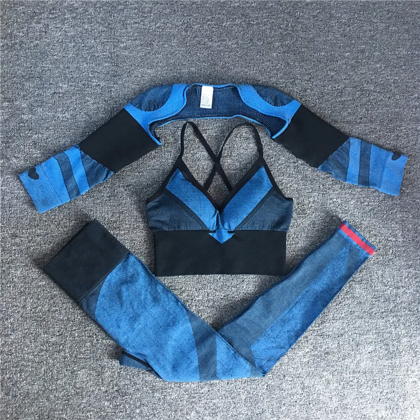 

Heart Hollow Sport Outfit for Woman 2021 Seamless Fitness Clothing Yoga Suit Sport Bra Pad Women Sportswear Gym Workout Yoga Set