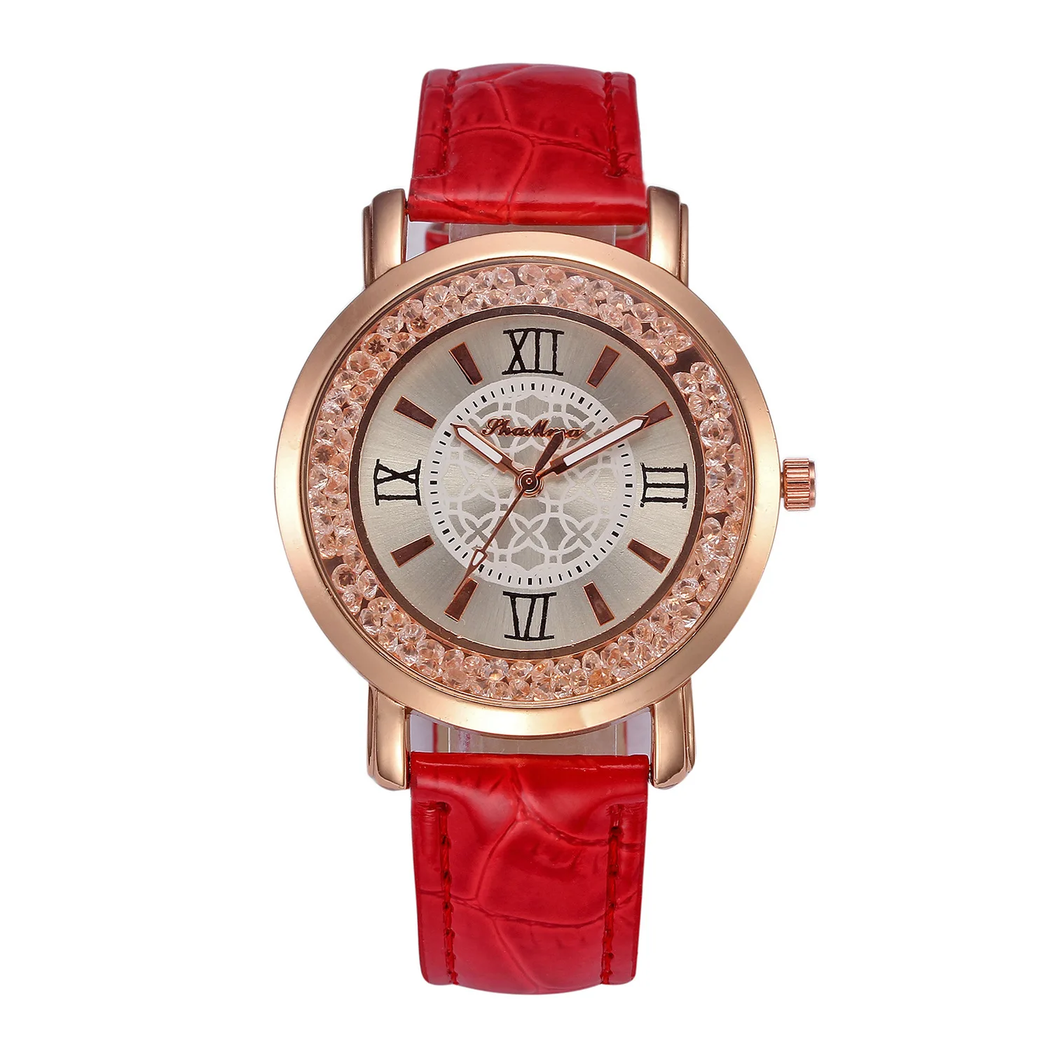 

Women Watches Fashion Rolling rhinestone Minimalism Leather Band Quartz Analog WristWatch Luxury Ladies Casual Dress Clock reloj