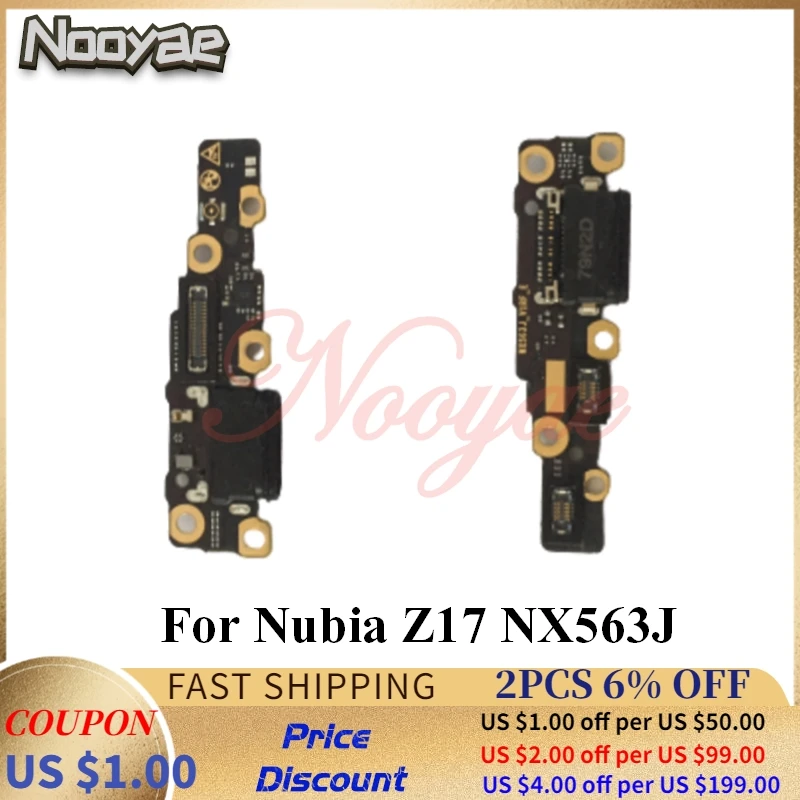 Для ZTE Nubia Z17 NX563J NX563H / Z17mini NX569J NX569H USB док-станция зарядное устройство порт для зарядки гибкий кабель разъем платы