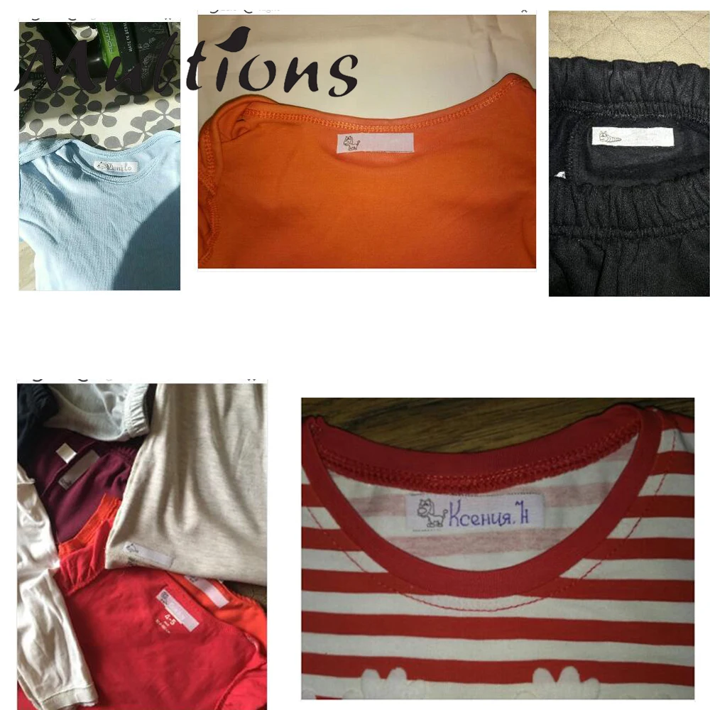 100 шт. белые наклейки с животными моющиеся для одежды тканевые бирки сделай сам |