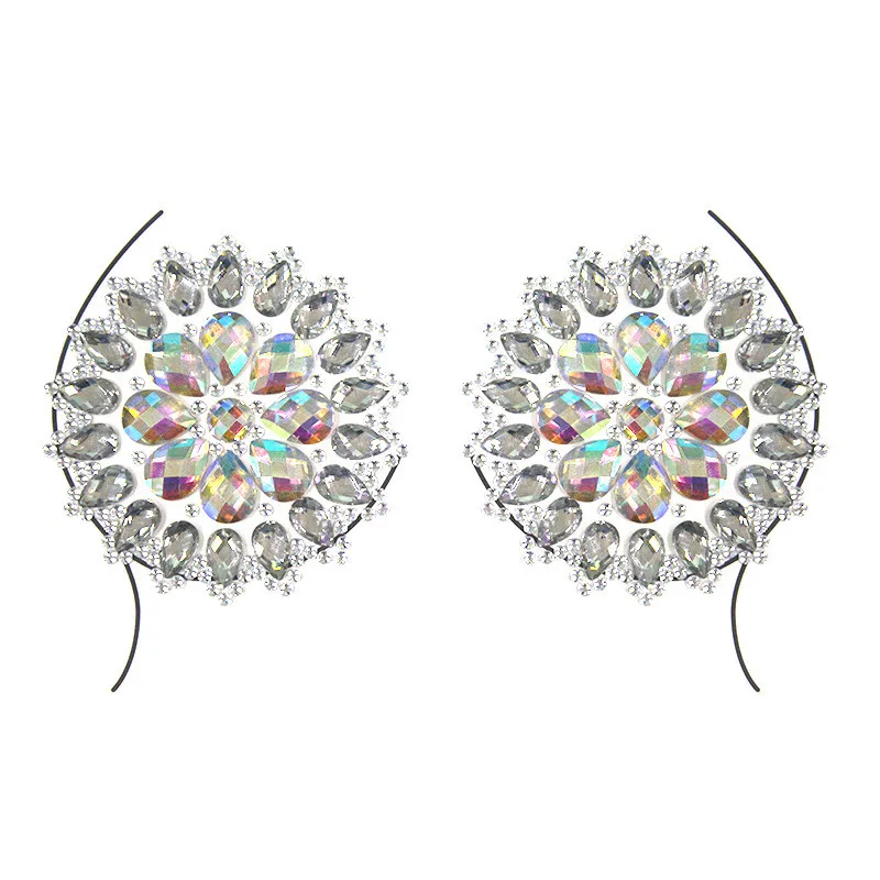 Наклейки на грудь с узором в виде сердечек цветные стразы наклейки для женщин