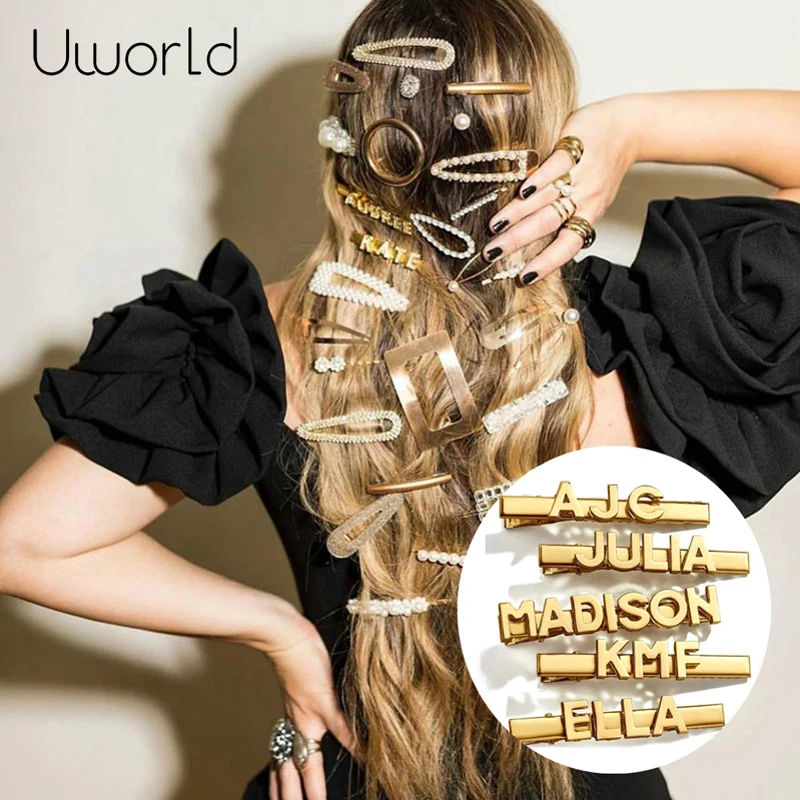 Женские заколки для волос с буквами и надписями на заказ|Украшения волос| |