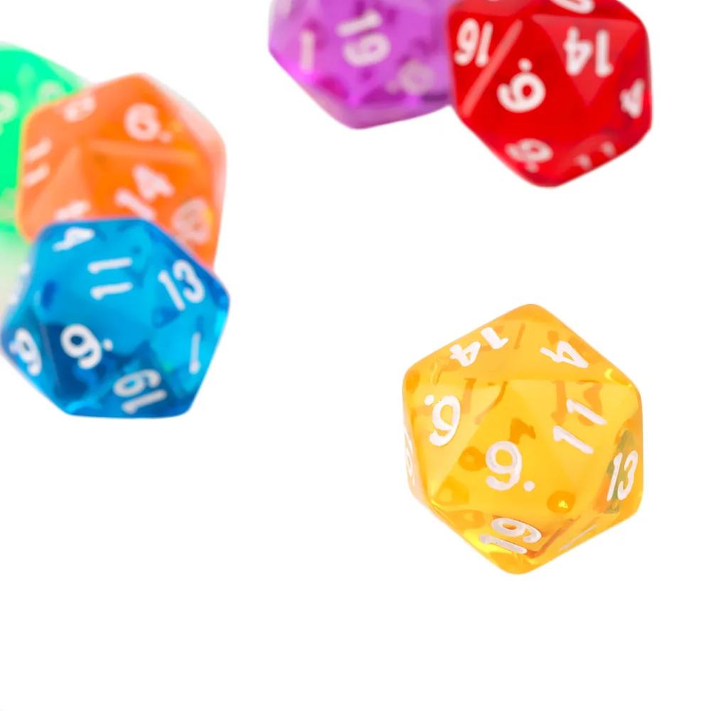 

6pcs/Set Games Multi Sides Dice D20 Gaming Dices Game Playing Mixed Color free shipping