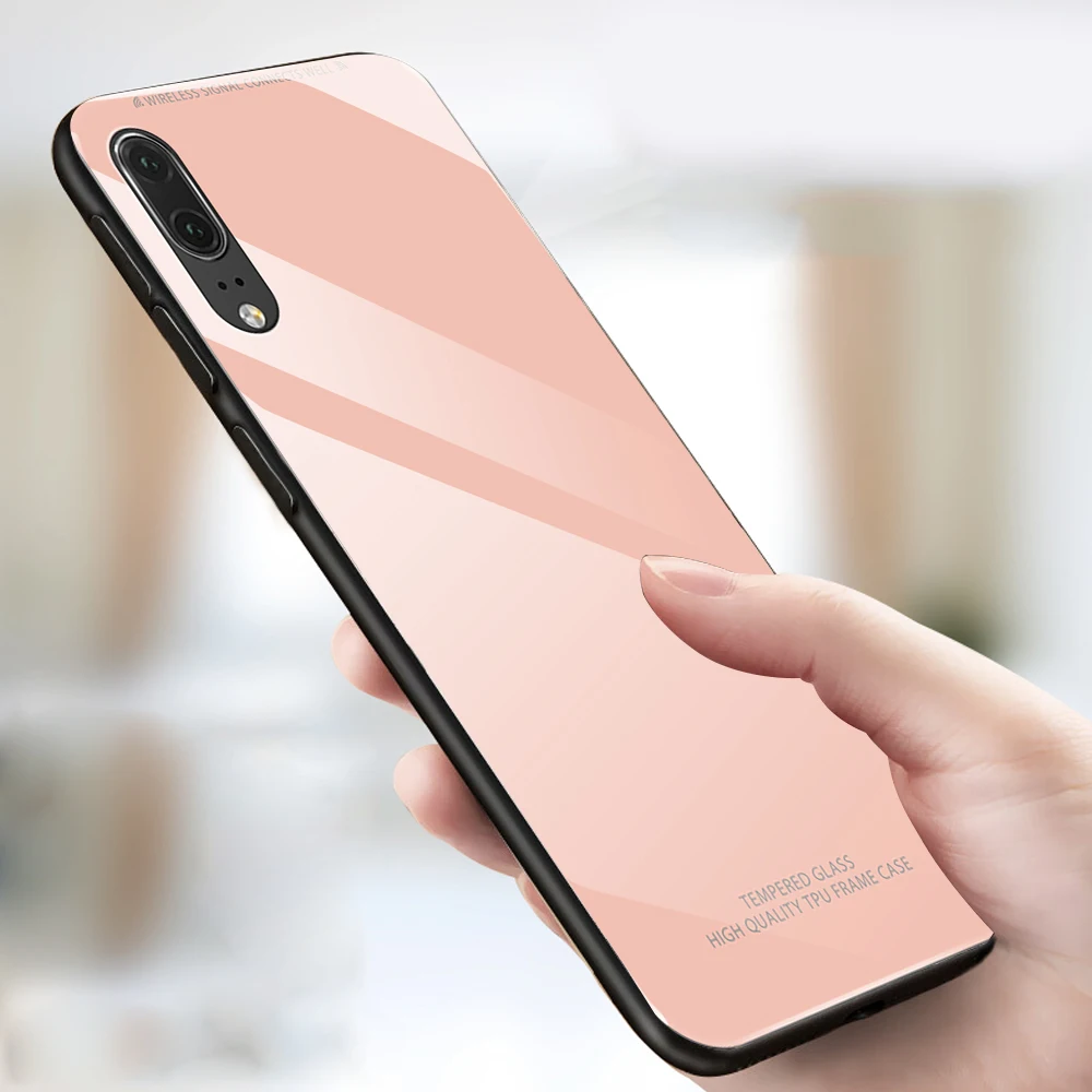 Глянцевый стеклянный чехол для телефона huawei P30 Lite P20 Lite P30 P20 Pro ударопрочный чехол из закаленного стекла