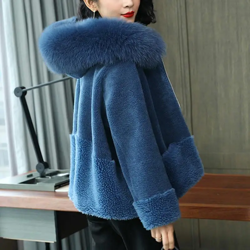 Новинка 2019 зимнее женское Свободное пальто из натурального Лисьего меха с