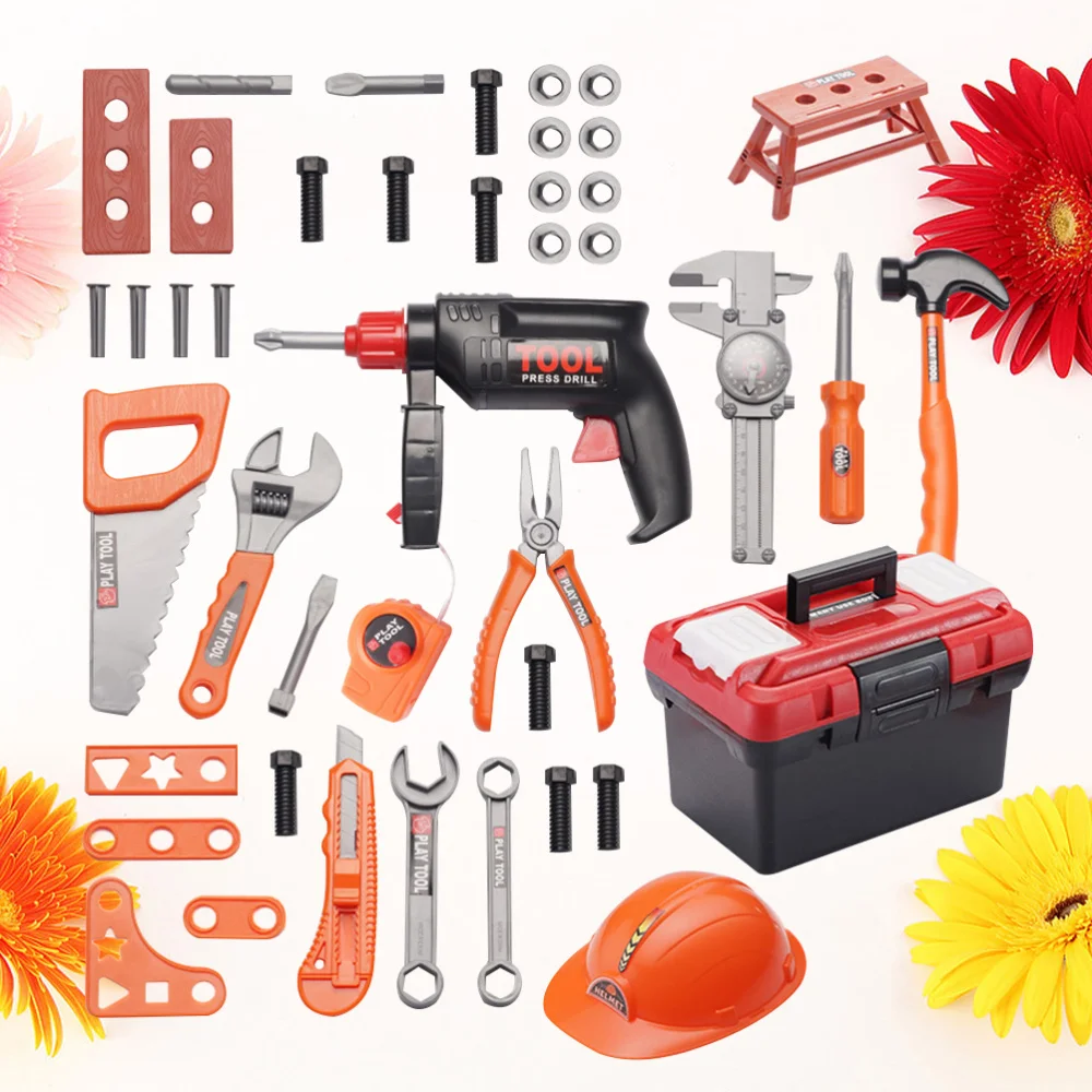

1 Set Simulation Repair Tool Kit Electric Drill Screwdriver Educational Play House for Kids