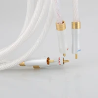 high quality 5n occ silver plated rca to rca interconnect audio cable with gold plated rca plug