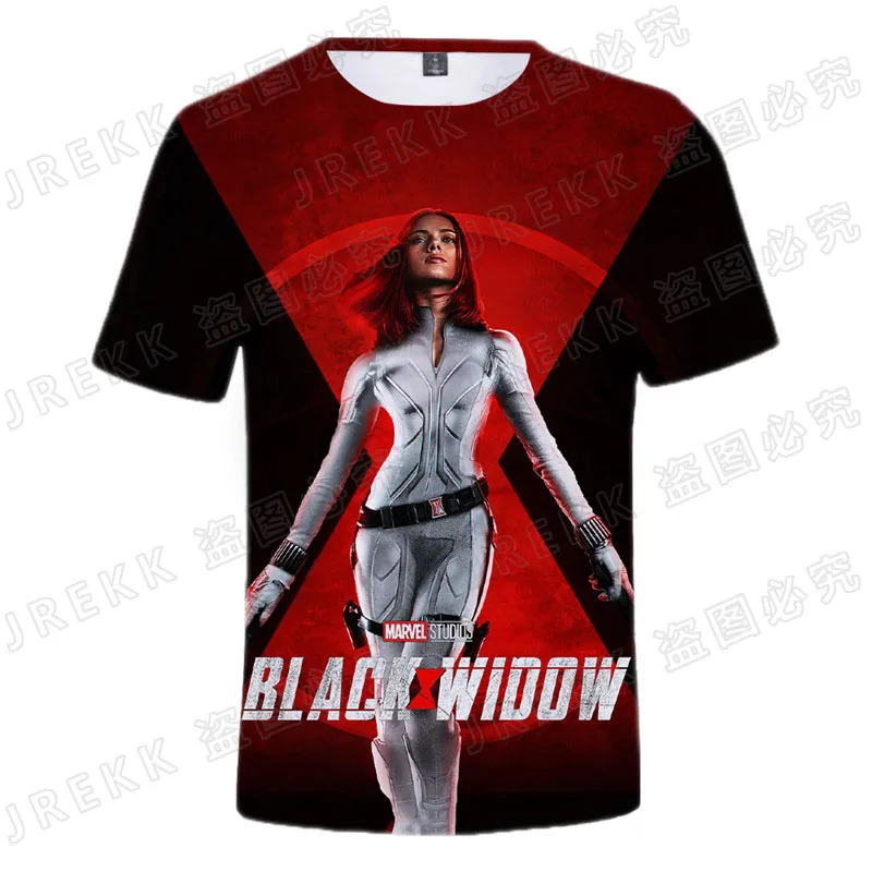 

Marvel The Avengers Black Widow 3D T Shirts Casual Streetwear Boy Girl Kids Men Women Children Printed T-shirt Tops Cool Tee