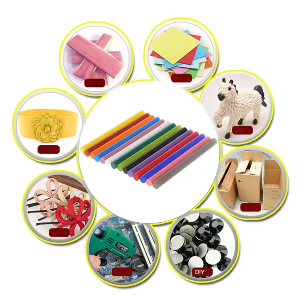 5 шт. термоклей палку Красочные 7x100 мм Клей для Игрушка Сделай своими руками