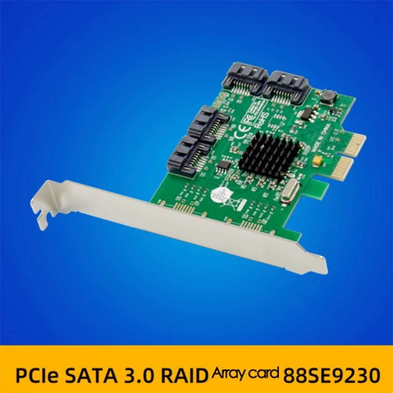 

88SE9230 PCIe SATA RAID Array Card Built-in 4-Port SATA 6G RAID Expansion Card for PC Laptop