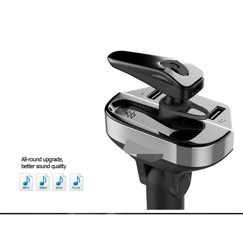 Bluetooth FM-передатчик автомобильный комплект наушников аудио mp3-плеер с двумя
