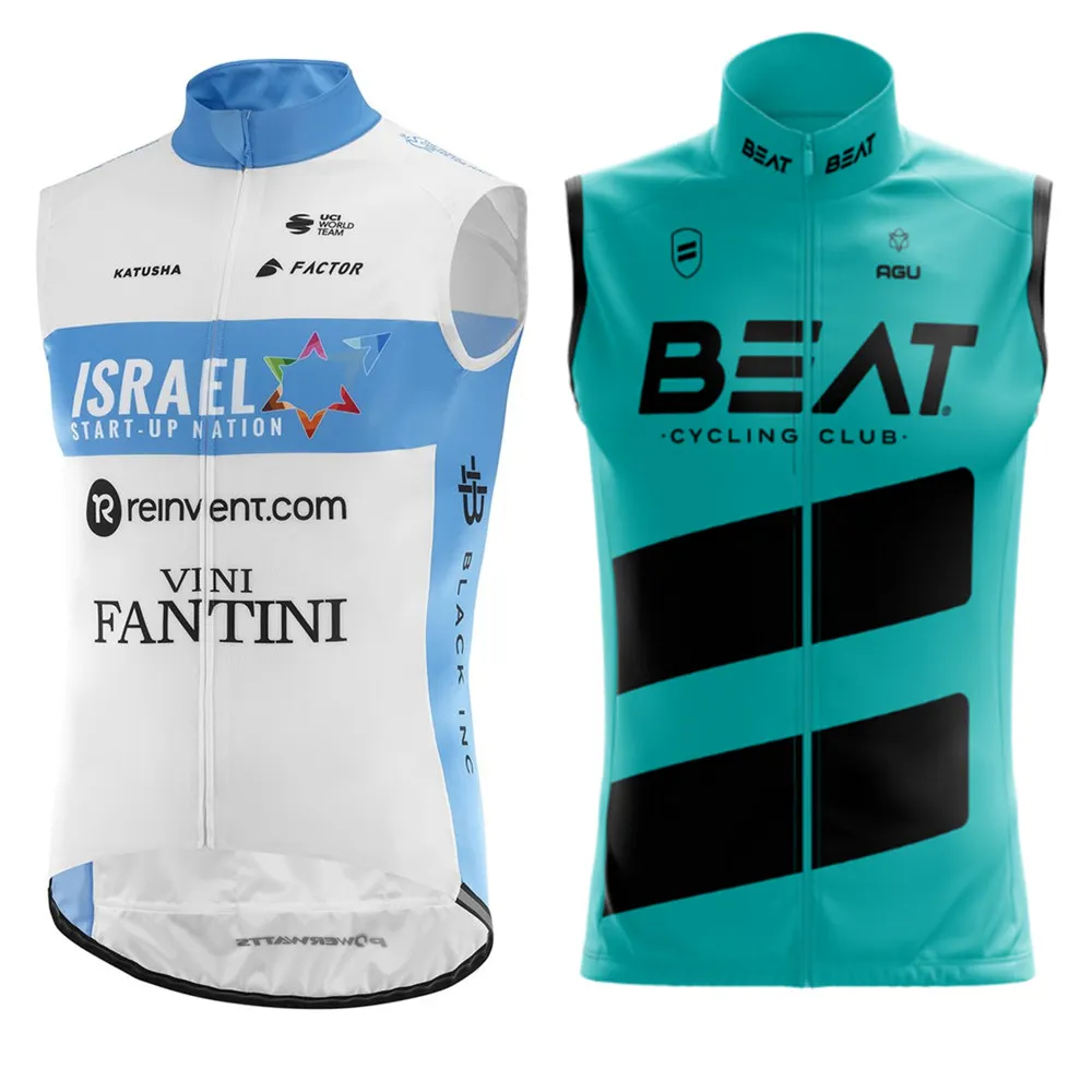 

2020 Israel cycling academy team sleeveless men jersey lightweight windproof breathable mesh cycle vest chalecos ciclismo hombre
