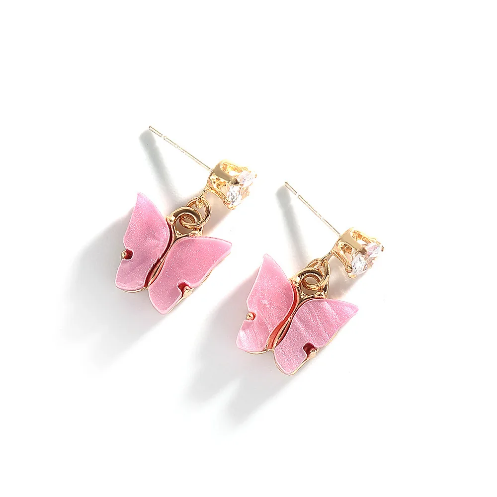 

2020 new cute sweet color acrylic butterfly Earrings, Korean Earrings, women's Earrings, Earrings jewelry