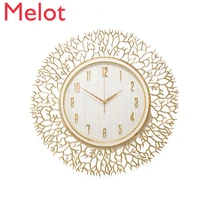 american and european style light luxury decorative creative wall clock mute living room entrance restaurant home fwatch