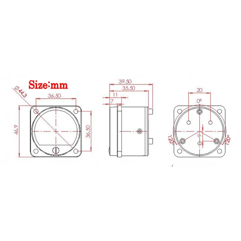 

2Pcs 45mm Pointer Tube Amplifier VU Level Meter Head with LED Backlight with Driver Board, Connected Power Output