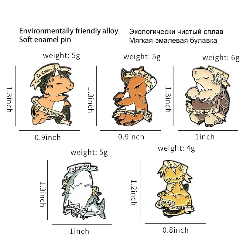 Брошь на лацкан с эмалью изображением котенка пони мультяшного животного Кита