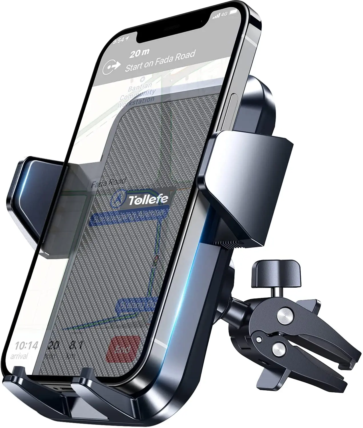 

Upgrade Car Phone Holder, TOLLEFE Never Fall Strong Grip Hook Air Vent Phone Mount, [Big Phone and Thick Cases Friendly] Phone