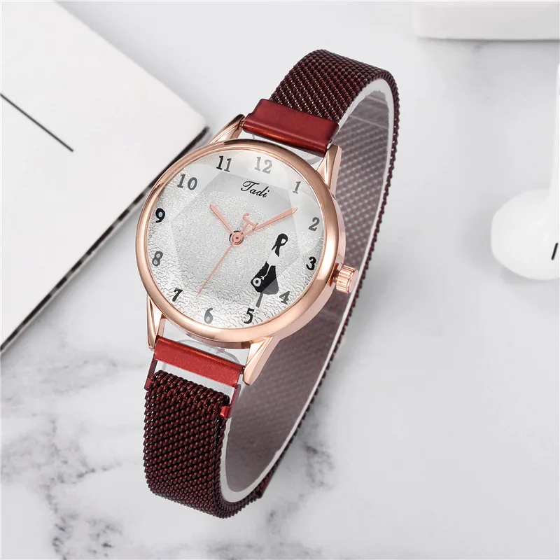 Wish hot style модные красивые часы Милан с магнитной застежкой из сплава ленивых людей