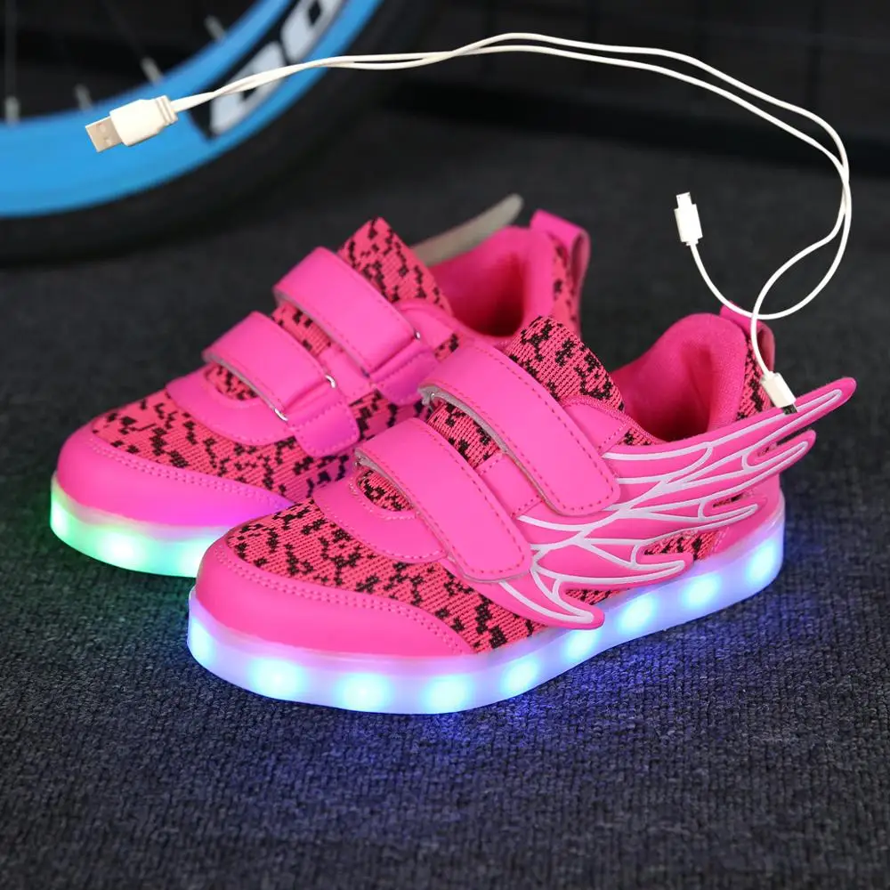 

Luminous Sneakers 2020 New Children Led Shoes for Boys Girls USB Charger Kids Glowing Sneaker with Light Sole