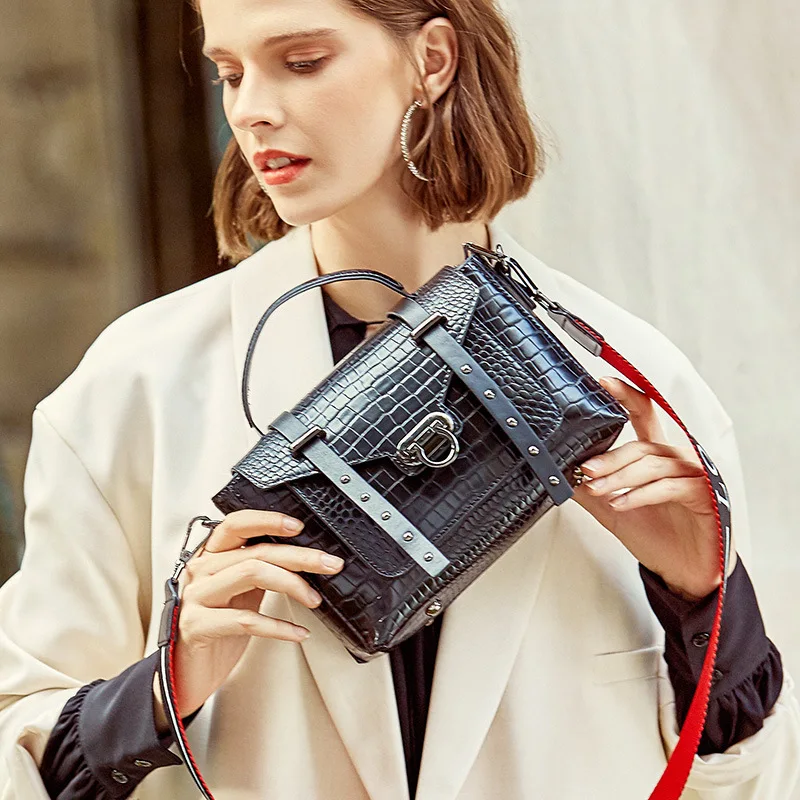 Сумка-мессенджер Epmker женская из натуральной кожи саквояж на плечо в винтажном