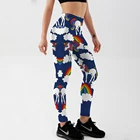 Пикантные женские леггинсы с принтом мультфильма Радуга бог лошадь облако леггинсы тонкие с высокой талией леггинсы для фитнеса с эффектом пуш-ап