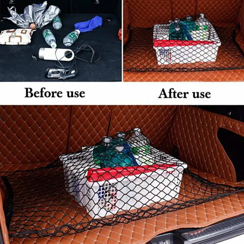 

Mesh Car Nylon Net Organizer Rear Seat SUV Truck 110x60cm 5pcs/Set Elastic