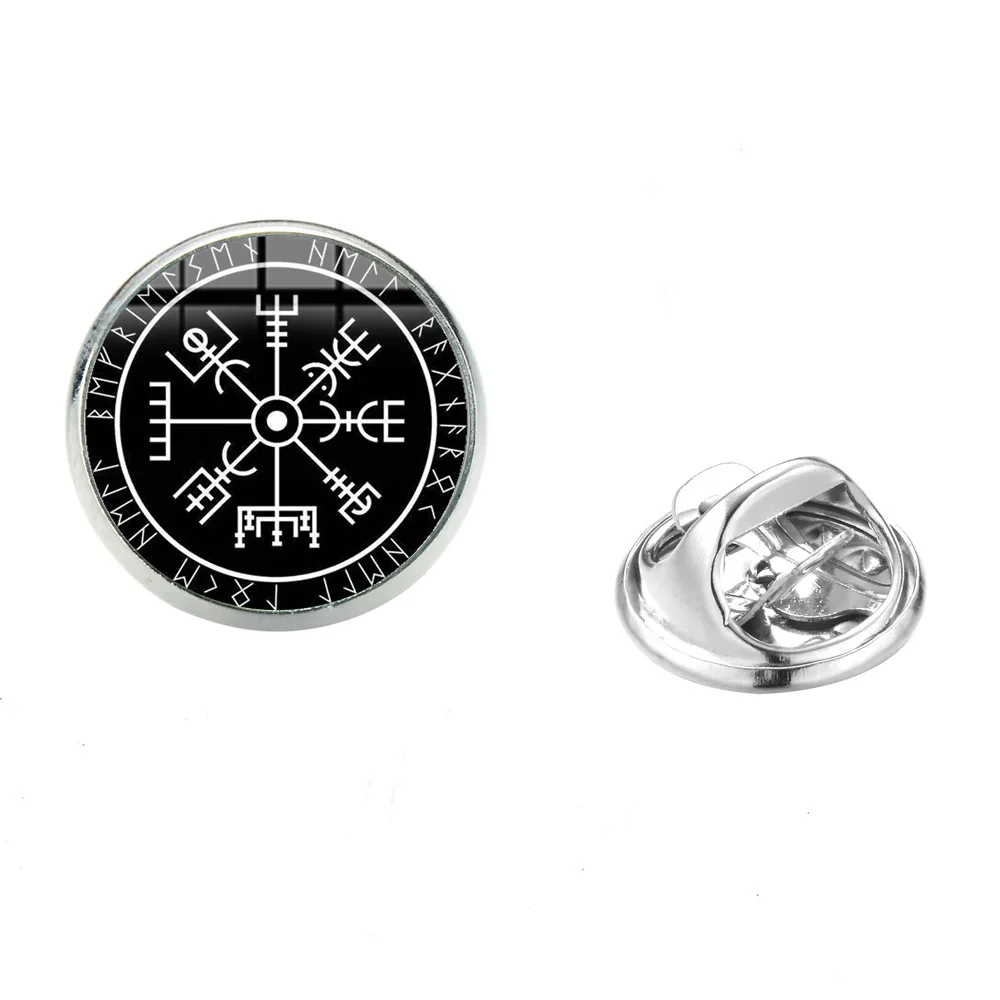Брошь в стиле викингов с компасом Винтажная брошь панк скандинавский пиратский