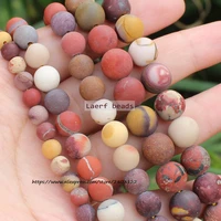 factory price natural frostmatte mookaite round beads 15 strand 4 12mm pick size for jewelry making