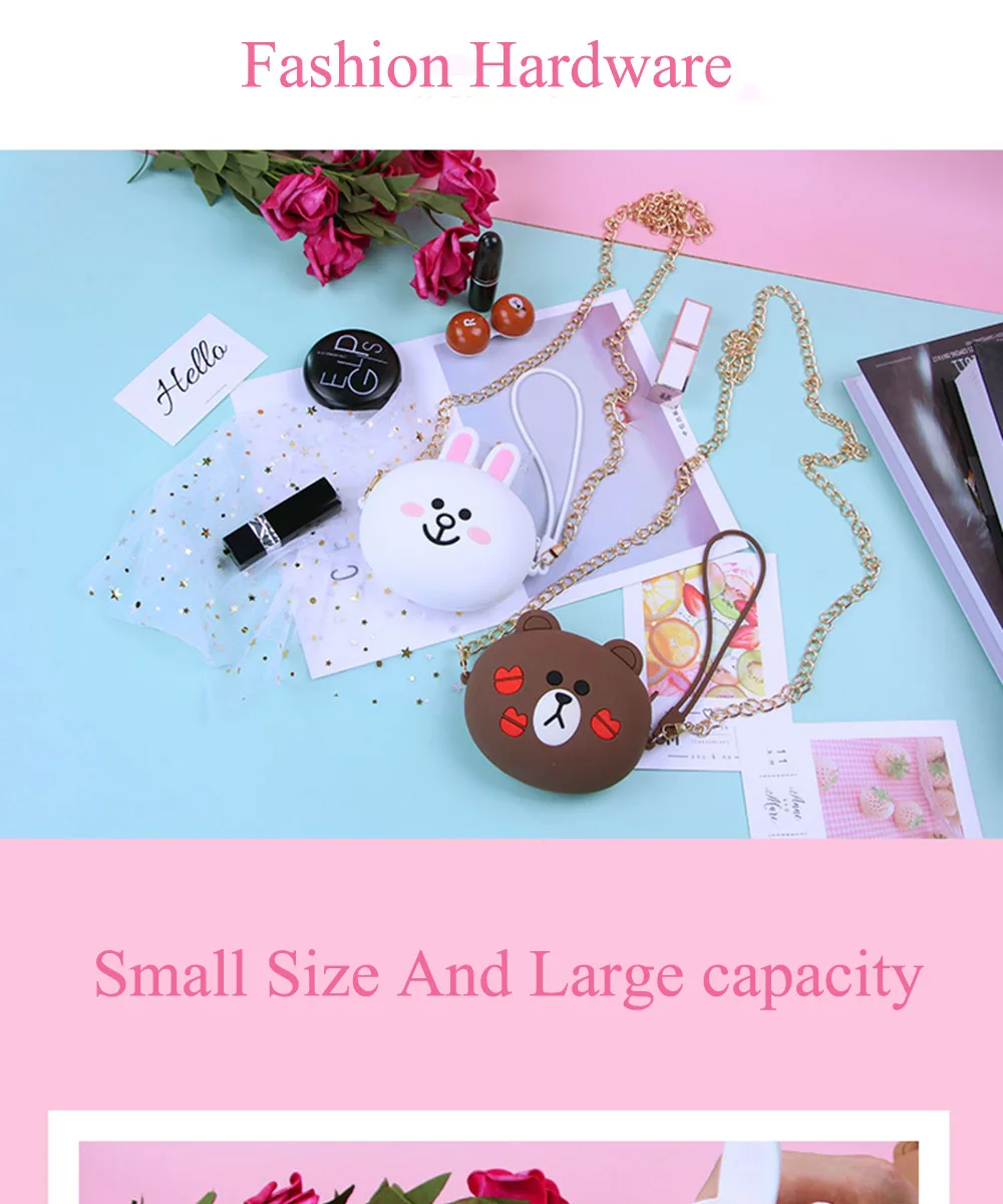 Модные женские кошельки с героями мультфильмов Kawaii, силиконовая коробка для хранения косметики, сумка для монет, модный кошелек, детские подарочные наушники, SD, TF карты, сумка