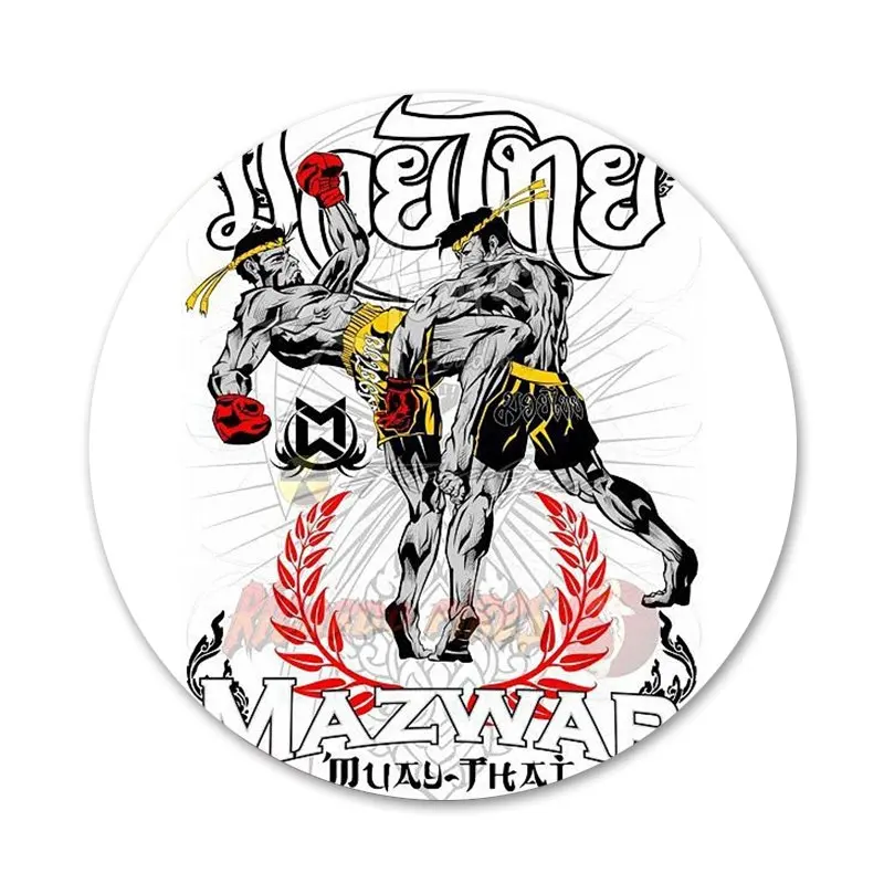 Значки для боксерских перчаток Muay Thai Металлические одежды рюкзака украшение 58 мм