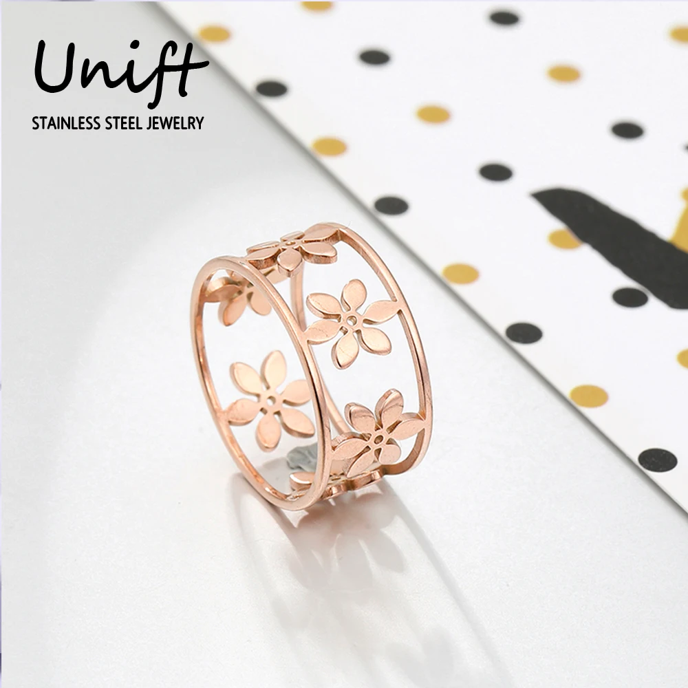 Unift изысканное открытое женское кольцо с цветами мандалы элегантное красивое