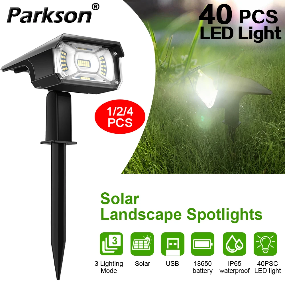 

Adjustable Solar LED Light Outdoor Street Garden Wall Lamp IP65 SMD2835 40LEDS Spotlight Floodlight Landscape Solar Lamp
