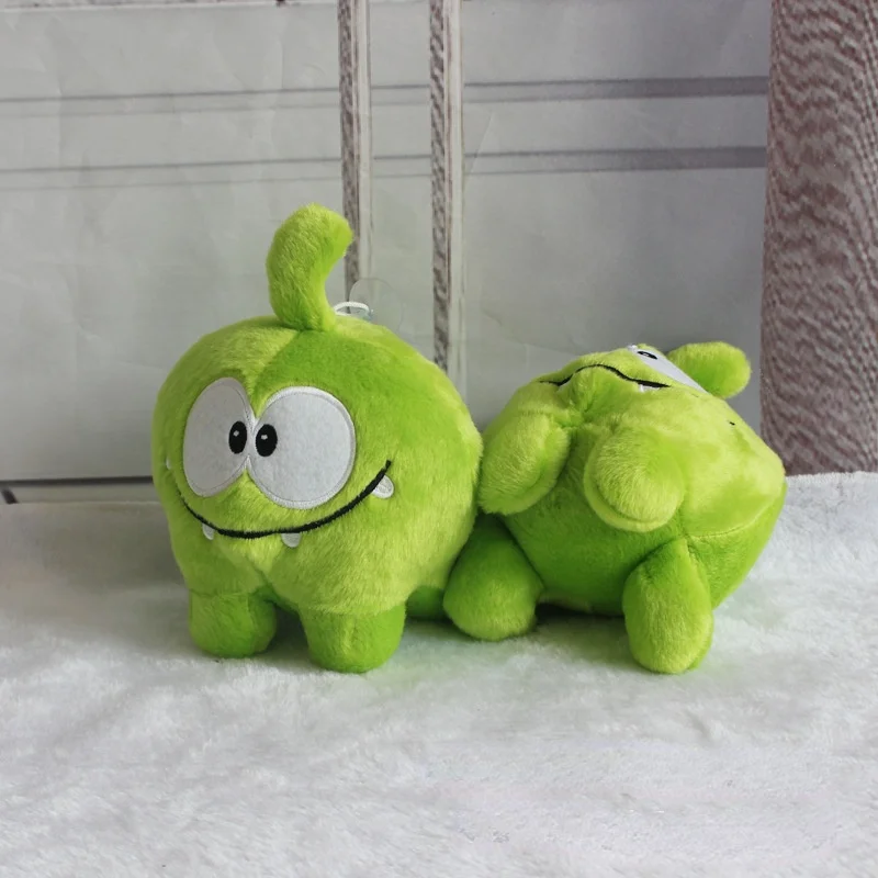 Игрушки плюшевые Om Nom Frog зеленая лягушка 20 см | Персонажи мультфильмов и кино