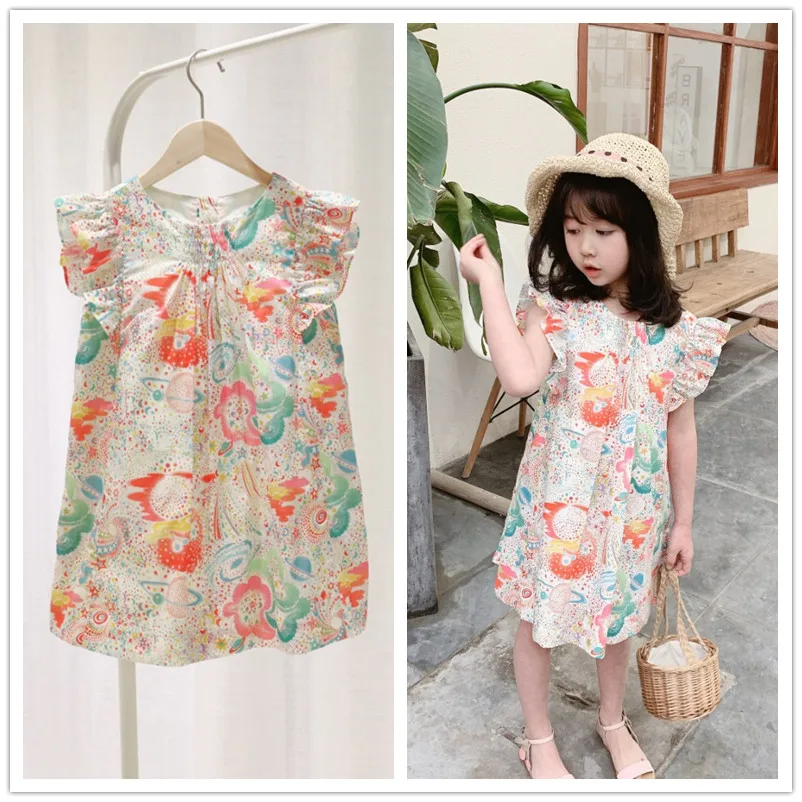 Одежда для маленьких девочек Новинка 2020 года Повседневное оранжевое милое