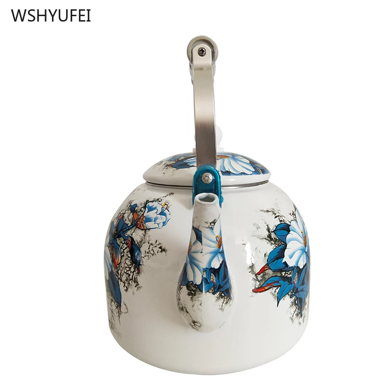 Вместительный эмалированный чайник объемом 5 л набор для вина бытовой кофе