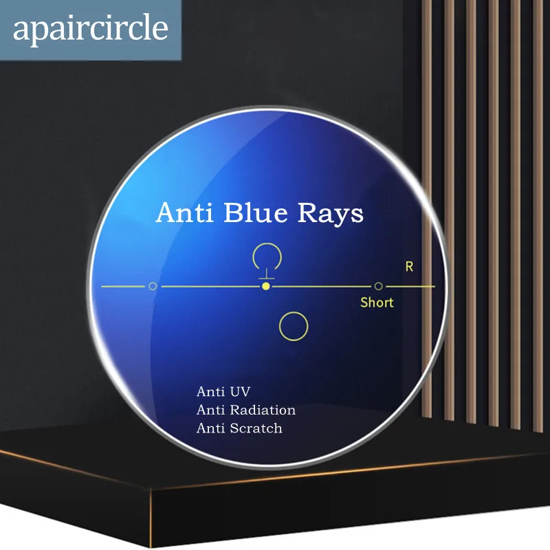 

APAIRCIRCLE Anti Blue Light Blocking 1.56 1.61 1.67 1.74 Progressive Prescription Lens CR-39 Resin Aspheric Glasses Lenses
