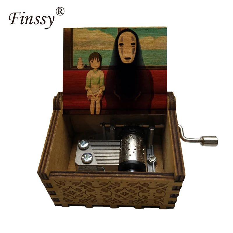Деревянная музыкальная шкатулка с уникальным принтом Музыкальная мотивом