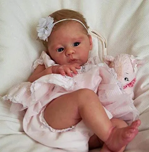 

Bebe Reborn 20 inch Reborn Baby Harlow Vinyl silicone doll Doll toys detail painted with clothing children gift reborn