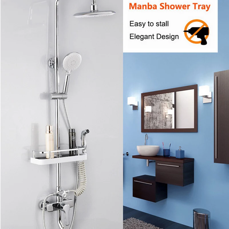 Стеллаж для хранения душа органайзер полки ванной комнаты поднос шампуня