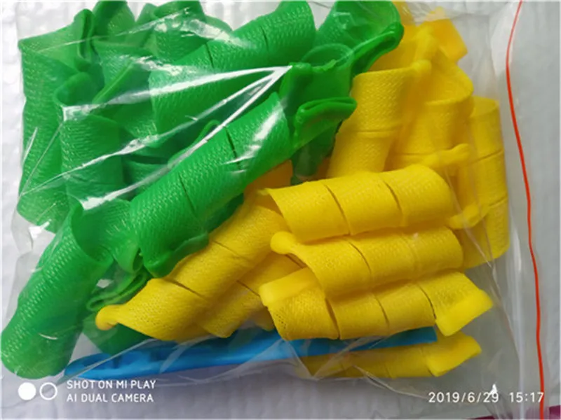 30 PCS 25 CM LONG Прямая Спиральные кольца рычаг бигуди для волос 30 шт в упаковке - Цвет: 30 PCS 25 CM LONG