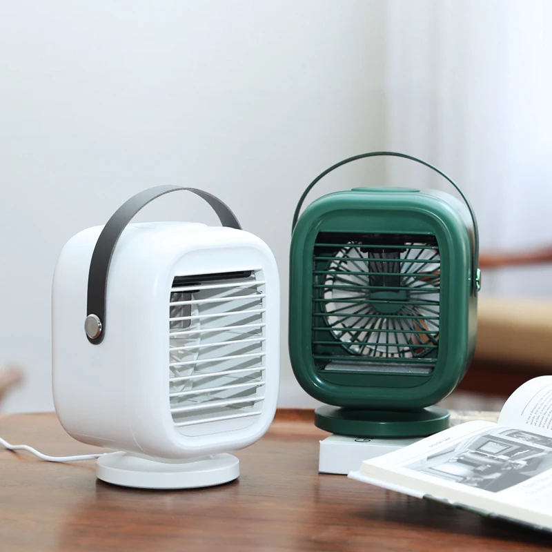 

Portable Fan Air Conditioner Water Cooling Fan Desktop Moisturizing Spray 2000mAh Three Speed Adjustment USB Fan