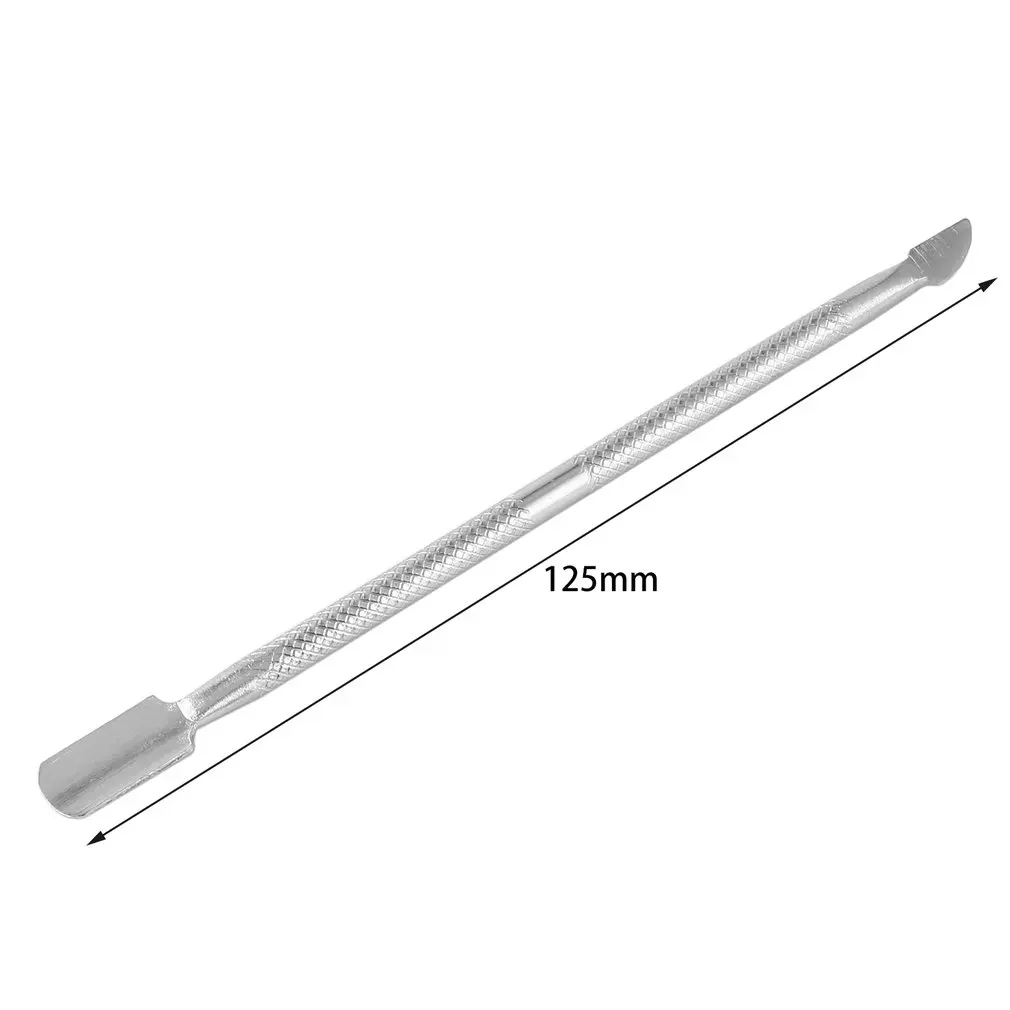 1 шт. нержавеющая сталь кутикула для ногтей толкатель двухсторонняя ложка