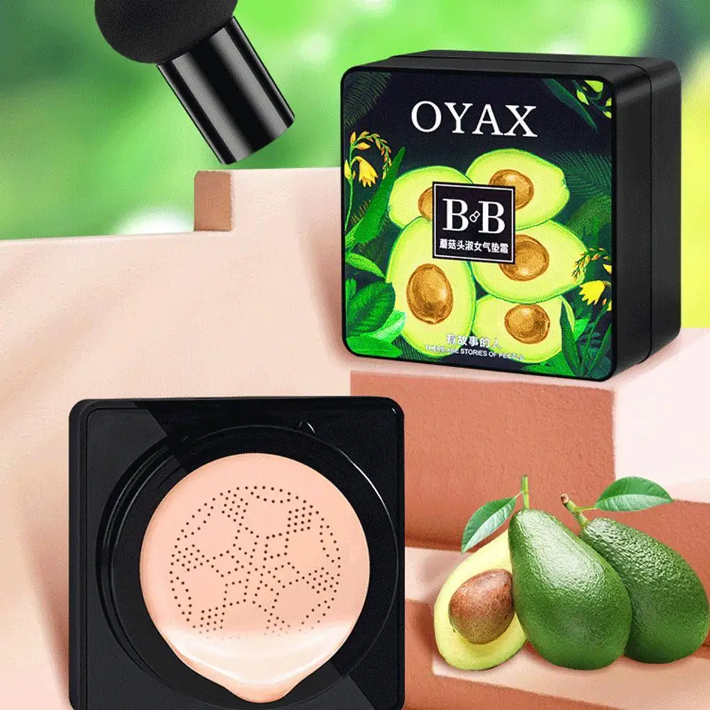 

Mushroom Head Avocado BB Cream Air Cushion Face Foundation Concealer Whitening Base Makeup Cosmetic Waterproof Brighten New Hot