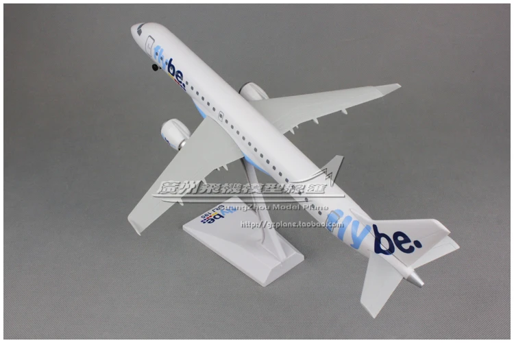 

NEW 39cm flybe Airlines Embraer EMB195-200LR 1:200 Plastic Assembly Airplane Model for Aircraft Collector Plane Model