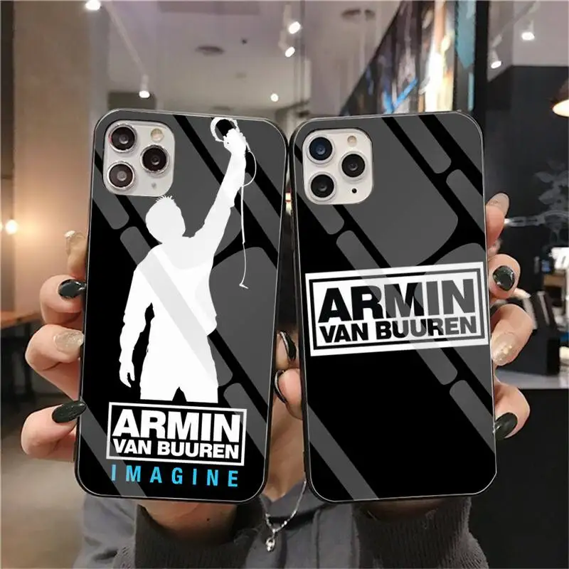 armin van buuren dj diy phone case cover shell tempered glass for iphone 11 pro xr xs max 8 x 7 6s 6 plus se 2020 case free global shipping
