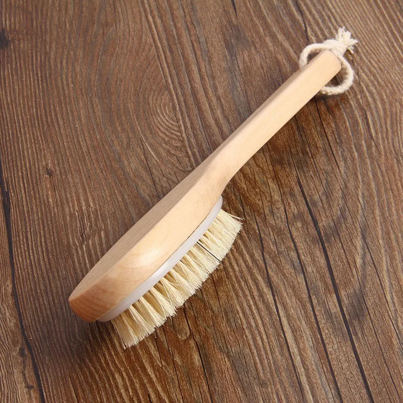 

100% Natural Boar Bristle Body Brush With Contoured Wooden Handle