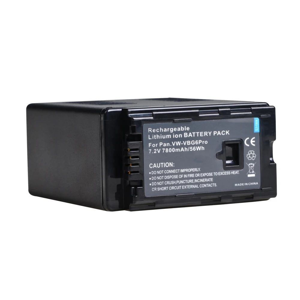 VW VBG6 Bateria VW-VBG6 VWVBG6 Battery with LED Power Indicatoor for Panasonic AG-AC7,AG-AC160A,AG-130,AG-AF100,AG-HMC154ER