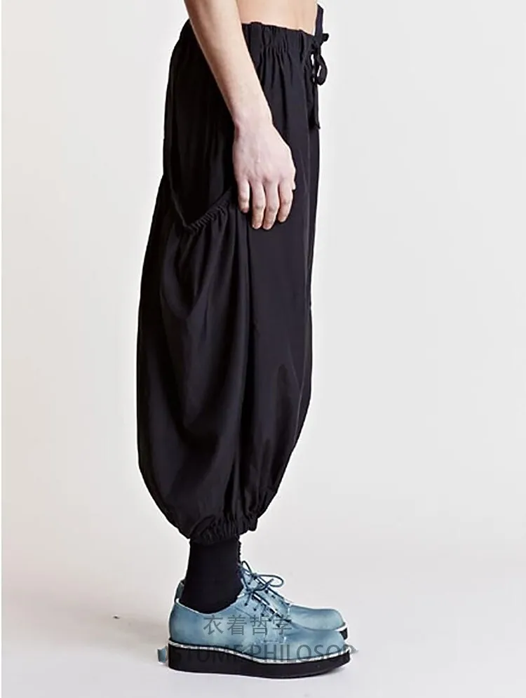 Новинка 2020 мужские волосы стилист модные повседневные брюки укороченные